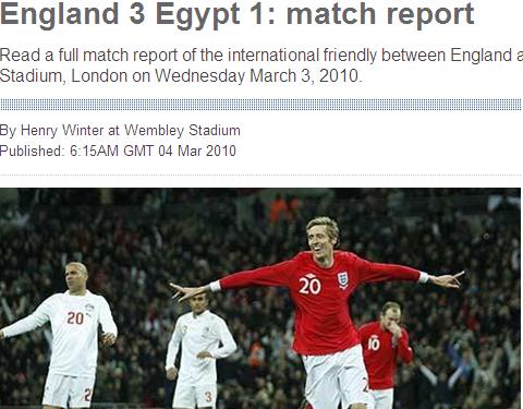 ماذا كتبت الصحف الإنجليزية عن مباراة مصر وإنجلترا 18871-تلغراف