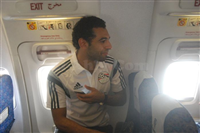 صور نجوم المنتخب المصرى فى الطائرة الى السنغال 