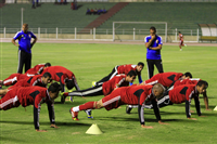 تدريبات الأهلي على ملعب المقاولون العرب قبل النهائي أمام أورلاندو
