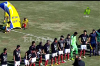 لاعبو الاهلى يدخلون مباراة المصري بقمصان سوداء