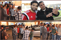 كواليس مباراة مصر وغينيا الإستوائية الودية وصور سيلفي مع محمد صلاح