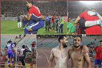صور إحتفالات لاعبو الأهلي بالتأهل لدوري المجموعات بالكونفدرالية بعد التغلب على الأفريقي