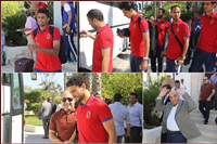 صور مغادرة الأهلي لفندق الإقامة بتونس 