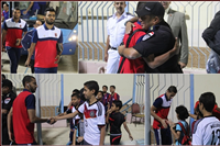 صور وصول لاعبي الأهلي لمواجهة بتروجيت في الدوري المصري