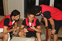 لاعبو الأهلي في فندق الإقامة بعد مباراة الترجي بتونس