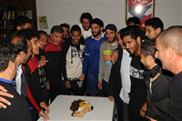 احتفال لاعبو الأهلي بعيد ميلاد حسام غالي
