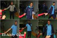 وصول لاعبو الأهلي لملعب برج العرب قبل مباراة بتروجيت في الدوري