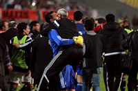 صور فرحة المنتخب المصري بعد الفوز على نيجيريا بهدف رمضان صبحي