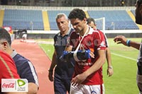إصابة محمد نجيب خلال مباراة الأهلي والحرس بالكأس