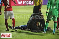 إغماء لاعب أسوان قبل نهاية مباراة الأهلي
