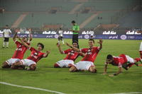 صور إحتفال لاعبي الأهلي بعد الهدف الثالث في مباراة الجيش