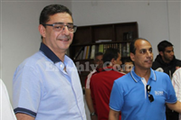 جلسة محمود طاهر مع اللاعبين في حضور علاء عبد الصادق وفتحي مبروك