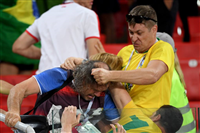 شجار عنيف في مدرجات مباراة البرازيل وصربيا في كأس العالم