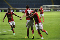 صور فرحة لاعبو الأهلي بالأربع أهداف في بتروجيت