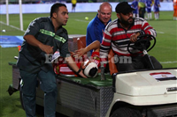 صور اصابة محمد نجيب خلال مباراة سموحة