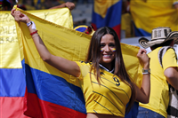 إحتفالات جماهير كولومبيا بالفوز على اليونان في كاس العالم